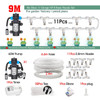 Garden 0.8mm Nozzle Misting Watering System 45-100W Self-Priming Pump Automatic Irrigation Equipment 1/4" PE Hose Sprayer Kit