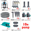 Garden 60W Pressurize Pump Adjustable Nozzle Mist Irrigation Kit Timer Socket Greenhouse Automatic Sprayer Irrigation Equipment