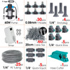 Garden 60W Pressurize Pump Adjustable Nozzle Mist Irrigation Kit Timer Socket Greenhouse Automatic Sprayer Irrigation Equipment