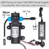 60W Self-Priming Pump Watering System 90/180/360 Degree Refraction Nozzle Automatic Irrigation Equipment for Garden Plants Drip
