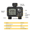 Eshico M06-UN 2-Outlet Dial & Button Water Timer Automatic Timed Irrigation System Outdoor Home Garden Lawn Greenhouse Supplies