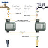 Eshico HCT-622 Smart Wireless Water Timer Mobile APP Control Outdoor Garden Lawn Plant Irrigation System Battery Driven