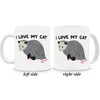 I Love My Cat Coffee Mug, Opossum Mugs, Coffeeware, Drinkware, Teaware, Tableware Friends Gifts, Tea Cup, Whiskey, Beer Mugs