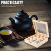 Wooden Sugar Packet Tea Bag Coffee Bag Storage Box Office Tea Bag Organizer Countertop Holder For Coffeeware teaware