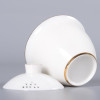 Tea Pot Gaiwan with Filter Cover Bowl Cup White Ceramic Kung Fu Tea Set Teacup Teapot Infuser Tureen Tibetan Coffeeware Teaware