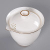 Tea Pot Gaiwan with Filter Cover Bowl Cup White Ceramic Kung Fu Tea Set Teacup Teapot Infuser Tureen Tibetan Coffeeware Teaware