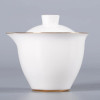 Tea Pot Gaiwan with Filter Cover Bowl Cup White Ceramic Kung Fu Tea Set Teacup Teapot Infuser Tureen Tibetan Coffeeware Teaware