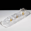 Glass Tree Grain Crystal Tea Tray Display Table DecorativeTea Tureen Ceremony Accessories Provide Kung Fu Coffeeware Teaware