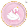 White Crown Swan Disposable Tableware Pink Plates Napkins Happy Birthday Party Decor Kids Girl 1st Swan Baby Shower Favor