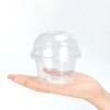 20pcs 250ml Disposable Salad Cup Transparent Plastic Dessert Bowl Container Ice Cream Desserts Bowls Plastic Cups With Lids