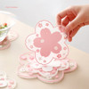 Kawaii Japan Cherry Blossom Coaster Tea Cup Mat Sakura Coaster Insulation Table Mats for Tea Milk Mug Drink Cup Coasters 1PC Mat