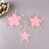 Kawaii Japan Cherry Blossom Coaster Tea Cup Mat Sakura Coaster Insulation Table Mats for Tea Milk Mug Drink Cup Coasters 1PC Mat