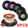 6/1Pcs Coaster Table Mat Creative Retro Heat Resistant Non-slip Mat For Drink Coffee Cup Coaster Home Table Decoration Supplies