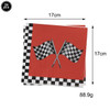 Racing Car Theme Disposable Tableware Red Tablecloth Checkered Flag Napkins Kids Racing Car Birthday Party Decorations