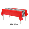 Racing Car Theme Disposable Tableware Red Tablecloth Checkered Flag Napkins Kids Racing Car Birthday Party Decorations