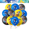 Sonic the Hedgehog Birthday Party Decoration Happy Party Banner Flag Sonic Cake Topper Latex Balloons Party Supplies Gift Bags
