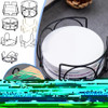 Coaster Holder Mat Storage Rack Silicone Table Mat Tea Placemat Kitchen Accessory Home Coffee Storage Mug Holder Table Orga O7D6