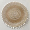 1PCS Round Embroidery Table Placemat Nordic Style Non-slip placemat Heat Insulation Furniture Decoration mat Coffee Cup Mats