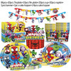 Spidey And His Amazing Friends Party Decorations Spiderman Disposable Dinnerware Tablecloth Background For Kids Birthday Supplie