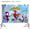 Spidey And His Amazing Friends Party Decorations Spiderman Disposable Dinnerware Tablecloth Background For Kids Birthday Supplie