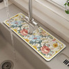 Absorbent Drying Mat For Kitchen Countertop Absorbent Kitchen Sink Mat Sink Faucet Drain Pad Table Mat Diatomite Absorbent Pad