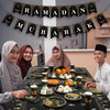 Ramadan Kareem Party Supplies Decorations Eid Mubarak Disposable Tableware Plates Napkins Table Runner 2024 Muslim Islamic Favor