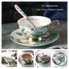 Europe Bone China Coffee Cup Saucer Spoon Set 200ml Luxury Ceramic Mug Top-grade Porcelain Tea Cup Cafe Teaware Party Drinkware