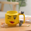 Friends Coffee Mugs Ceramic Cup Mugs Smiling Expression Face Cartoon Milk Tea Mugs Cute Drinkware ZM120106