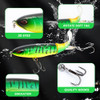 8Pcs Whopper Plopper 10Cm/14Cm Floating Per Fishing Lure Artificial Hard Bait Wobbler Rotating Tail Fishing Tackle 3D Eyes