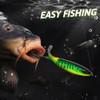 8Pcs Whopper Plopper 10Cm/14Cm Floating Per Fishing Lure Artificial Hard Bait Wobbler Rotating Tail Fishing Tackle 3D Eyes