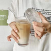 375Ml Stripe Glass Cup with Lid Straw Japanese Style Drinking Chic Mugs Milk Coffee Drinkware Tea Birthday Gifts whiskey Glasses 375Ml Stripe Glass Cup with Lid Straw Japanese Style Drinking Chic Mugs Milk Coffee Drinkware Tea Birthday Gifts whiskey Glasses