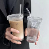 375Ml Stripe Glass Cup with Lid Straw Japanese Style Drinking Chic Mugs Milk Coffee Drinkware Tea Birthday Gifts whiskey Glasses 375Ml Stripe Glass Cup with Lid Straw Japanese Style Drinking Chic Mugs Milk Coffee Drinkware Tea Birthday Gifts whiskey Glasses