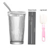 375Ml Stripe Glass Cup with Lid Straw Japanese Style Drinking Chic Mugs Milk Coffee Drinkware Tea Birthday Gifts whiskey Glasses 375Ml Stripe Glass Cup with Lid Straw Japanese Style Drinking Chic Mugs Milk Coffee Drinkware Tea Birthday Gifts whiskey Glasses