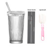 375Ml Stripe Glass Cup with Lid Straw Japanese Style Drinking Chic Mugs Milk Coffee Drinkware Tea Birthday Gifts whiskey Glasses 375Ml Stripe Glass Cup with Lid Straw Japanese Style Drinking Chic Mugs Milk Coffee Drinkware Tea Birthday Gifts whiskey Glasses