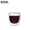 1-6PCS 80-450ML Heat Resistant Double Wall Tea Glass Cup Beer Coffee Handmade Creative Cold Beverage Transparent Drinkware Set