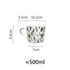 YWDL 500ml Creative Glass Scale Handgrip Mug Breakfast Milk Coffee Couple Mug Home Tumbler Water Drinkware Fruit Juice Cups