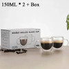 2-6pcs Double-layer Wall Transparent Cup Coffee Milk Drink Mug High Borosilicate Glass Drinkware Heat Resistant Household Office 2-6pcs Double-layer Wall Transparent Cup Coffee Milk Drink Mug High Borosilicate Glass Drinkware Heat Resistant Household Office