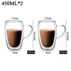 2-6pcs Double-layer Wall Transparent Cup Coffee Milk Drink Mug High Borosilicate Glass Drinkware Heat Resistant Household Office 2-6pcs Double-layer Wall Transparent Cup Coffee Milk Drink Mug High Borosilicate Glass Drinkware Heat Resistant Household Office