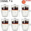 2-6pcs Double-layer Wall Transparent Cup Coffee Milk Drink Mug High Borosilicate Glass Drinkware Heat Resistant Household Office 2-6pcs Double-layer Wall Transparent Cup Coffee Milk Drink Mug High Borosilicate Glass Drinkware Heat Resistant Household Office