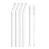 20cm Glass Smoothie Straw, Reusable Clear Drinking Straws for Smoothie Milkshakes Environmentally Friendly Drinkware Straw