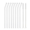 20cm Glass Smoothie Straw, Reusable Clear Drinking Straws for Smoothie Milkshakes Environmentally Friendly Drinkware Straw