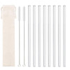 20cm Glass Smoothie Straw, Reusable Clear Drinking Straws for Smoothie Milkshakes Environmentally Friendly Drinkware Straw