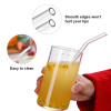 20cmx8mm Clear Glass Straws for Smoothies Cocktails Drinking Straws Reusable Eco Friendly Straws Drinkware Bar Party Accessory