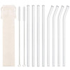 20cmx8mm Clear Glass Straws for Smoothies Cocktails Drinking Straws Reusable Eco Friendly Straws Drinkware Bar Party Accessory