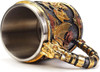1pc Vintage Stainless Steel Mug Medieval Steampunk Dragon Coffee Cup Mechanical Dragon Beer Drinkware Father's Day Gift For Men