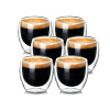 2-6PCS 80ml Double-layer Insulated Glass Cup High Borosilicate Glass Coffee Milk Mug Tea Cup Restaurant Household Drinkware Gift