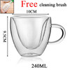 Transparent Glass Coffee Cup Milk Whiskey Tea Beer Double Creative Heat Resistant Cocktail Vodka Wine Mug Tumbler Drinkware Gift