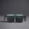 Creative Handmade Exquisite Coffee Cup Vintage Coffee Cup With Wooden Handle Mug Cups Mugs Drinkware Kitchen Dining Bar Home