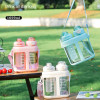 1600ML Split Warehouse Double Drink Carrying Kettle Portable Sport Straw Cup with Strap Creative Milk Tea Water Bottle Drinkware