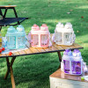 1600ML Split Warehouse Double Drink Carrying Kettle Portable Sport Straw Cup with Strap Creative Milk Tea Water Bottle Drinkware